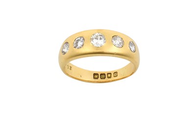 Lot 2125 - An 18 Carat Gold Diamond Five Stone Ring the...