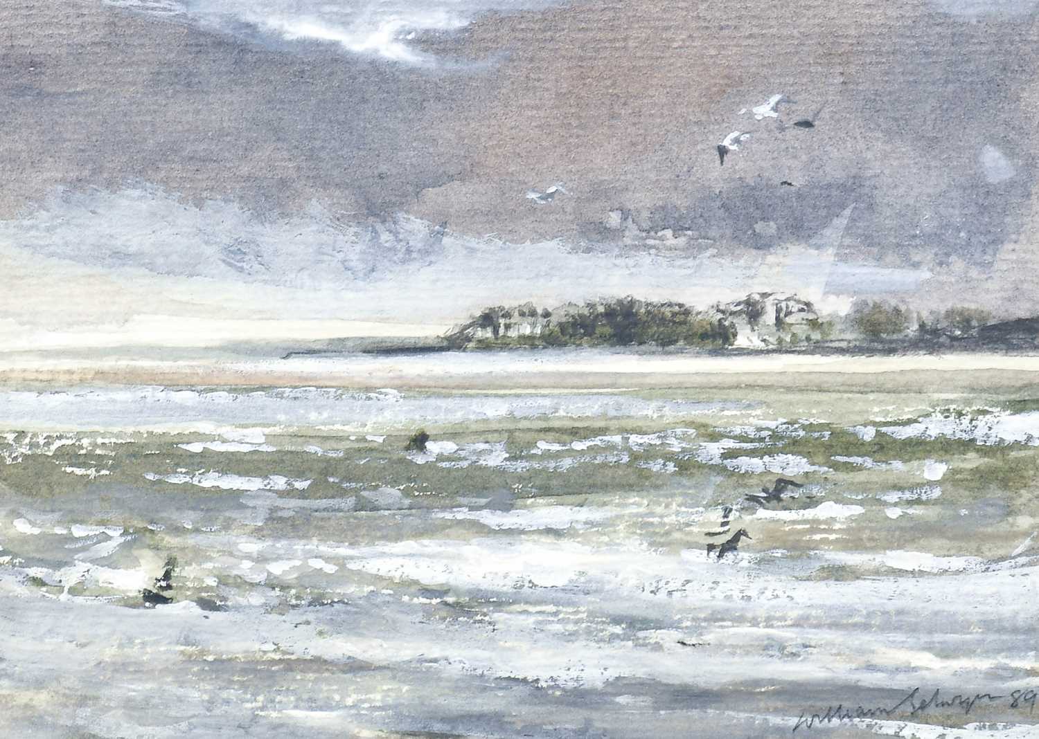 Lot 544 - William Selwyn (b.1933) Welsh "Low Tide,...