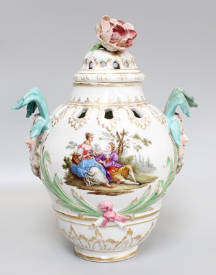 Lot 240 - A Berlin Porcelain Potpourri Vase and Cover,...