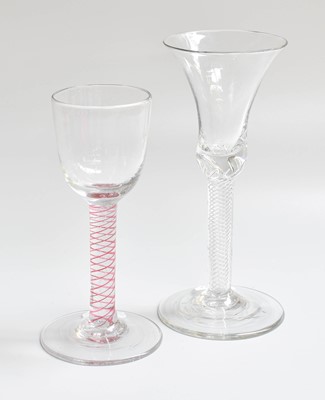 Lot 159 - A Wine Glass, circa 1750, with plain trumpet...
