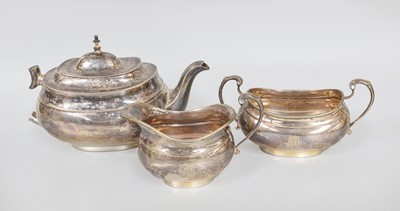 Lot 114 - A Three-Piece George V Silver Tea-Service, by...