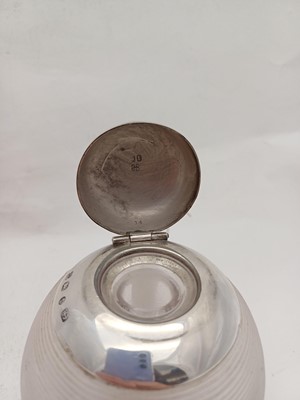 Lot 2278 - A Victorian Silver-Mounted Glass Inkwell