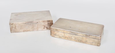 Lot 116 - A George VI Silver Cigarette-Box, by Adie...