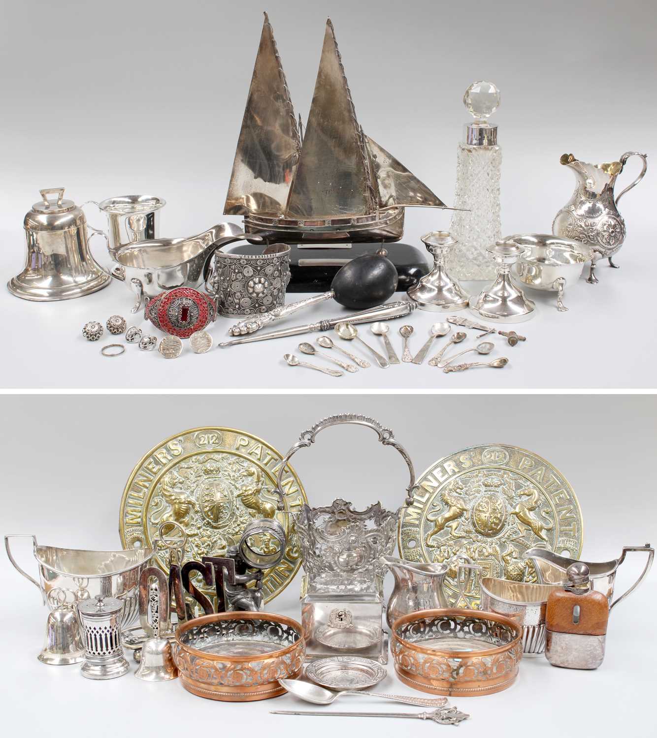 Lot 55 - A Collection of Assorted Silver and Silver...