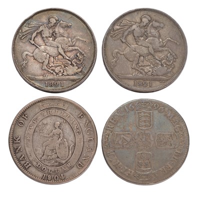 Lot 32 - William III, Crown 1696, OCTAVO, third draped...