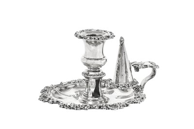 Lot 2275 - A George IV Silver Chamber-Candlestick