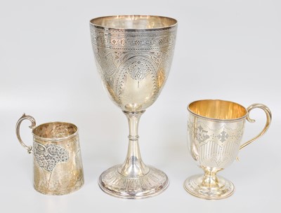 Lot 123 - A Victorian Silver Goblet, by Samuel Roberts...