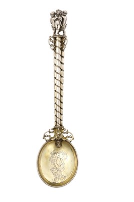 Lot 2212 - A Continental Silver-Gilt Spoon