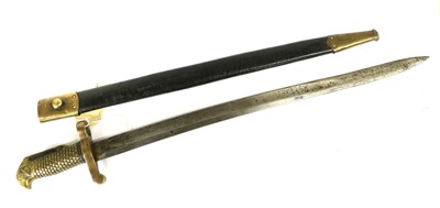 Lot 228 - A US Navy M1870 Bayonet, 1st Type, with 51cm...