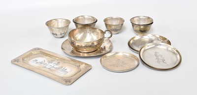 Lot 98 - A Collection Iraqi Silver and Niello Items,...