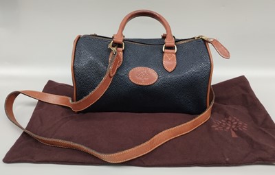 Lot 1217 - Small Mulberry Scotch Grain Handbag, in navy...