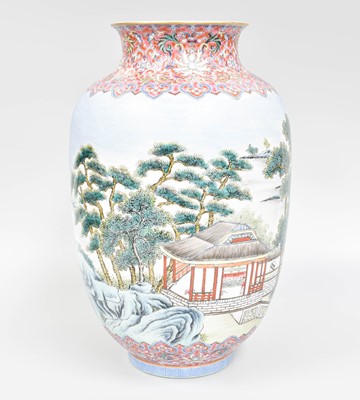 Lot 295 - A Chinese Porcelain Vase, Qianlong mark but...