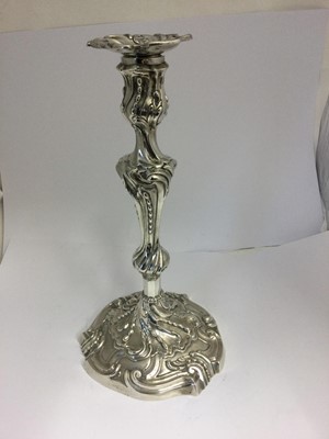 Lot 2184 - A Pair of George III Silver Candlesticks