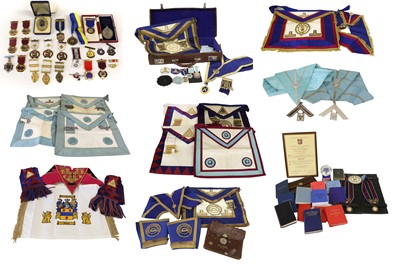 Lot 76 - A Quantity of Masonic Regalia, including three...