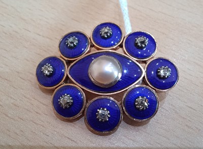 Lot 2152 - A Mid-Victorian Enamel, Split Pearl and...