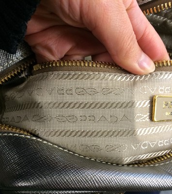Lot 1201 - Prada Mirage Silver Bowling Bag, of...