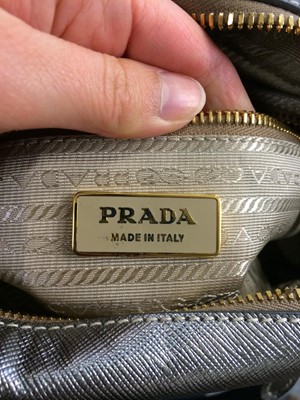 Lot 1201 - Prada Mirage Silver Bowling Bag, of...