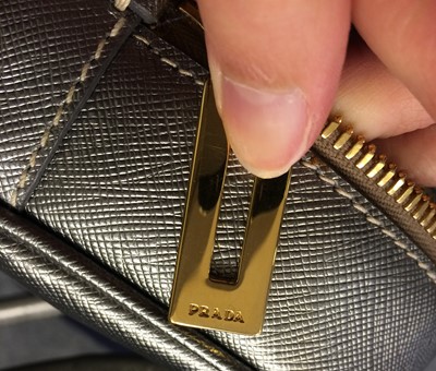 Lot 1201 - Prada Mirage Silver Bowling Bag, of...