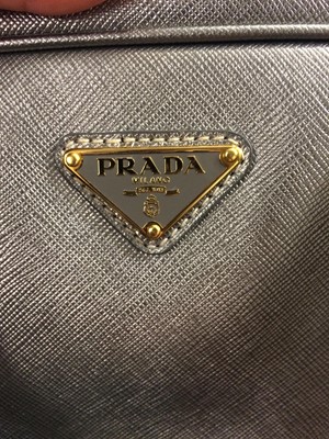 Lot 1201 - Prada Mirage Silver Bowling Bag, of...