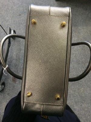 Lot 1201 - Prada Mirage Silver Bowling Bag, of...