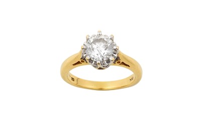 Lot 2240 - An 18 Carat Gold Diamond Solitaire Ring the...