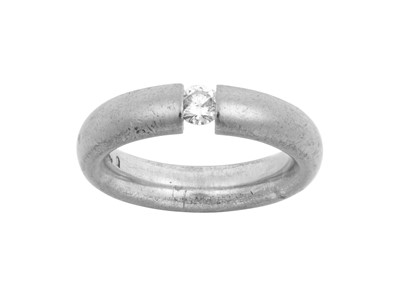 Lot 2026 - An 18 Carat White Gold Diamond Solitaire Ring...