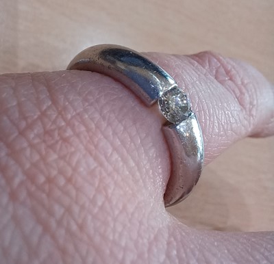 Lot 2070 - A Platinum Diamond Solitaire Ring the round...