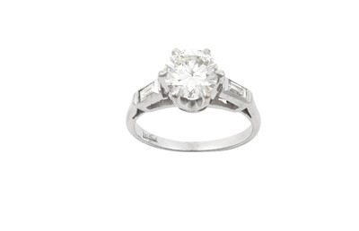 Lot 2281 - A Diamond Solitaire Ring the round brilliant...