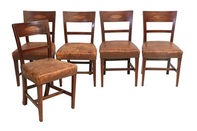 Lot 1326 - Set of Five 19th century Inlaid Mahogany...