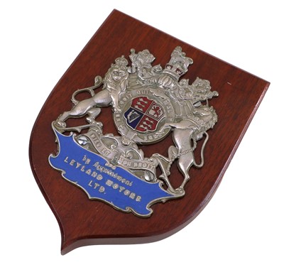 Lot 527 - A Silver-Plated Badge: LEYLAND MOTORS LTD BY...