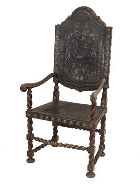 Lot 1219 - A 19th Century Rosewood and Black Leather Open...