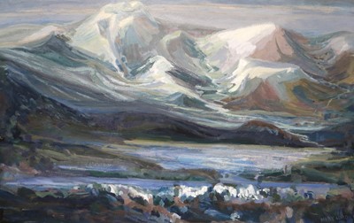 Lot 1053 - Mary Lord (b.1931) ''Mountains over the Bay''...