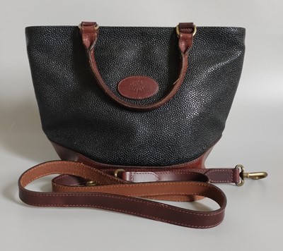 Lot 1205 - Mulberry Black Scotchgrain Tote Handbag with...