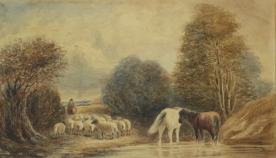 Lot 1128 - Circle of David Cox (1783-1859) Sheep and...