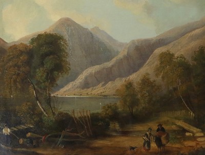 Lot 1126 - British School (19th Century) A lake view,...