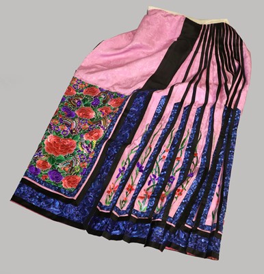 Lot 2207 - Early 20th Century Chinese Skirt in pink...