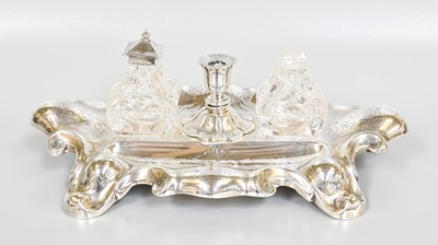 Lot 116 - A Victorian Silver Inkstand, by William Gough,...