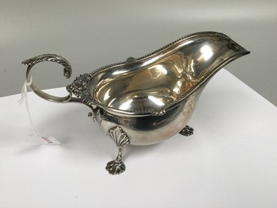 Lot 17 - A George V Silver Sauceboat, by Walker and...