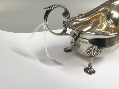 Lot 17 - A George V Silver Sauceboat, by Walker and...
