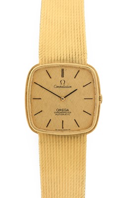 Lot 2129 - Omega: An 18 Carat Gold Automatic Wristwatch,...