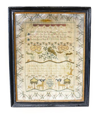 Lot 2224 - A Pictorial Sampler with Religious Verses...