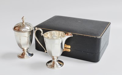 Lot 31 - A Cased George V Silver Cream-Jug and Caster,...