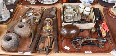 Lot 299 - Two Trays of Mixed Collectables Mainly Wooden...