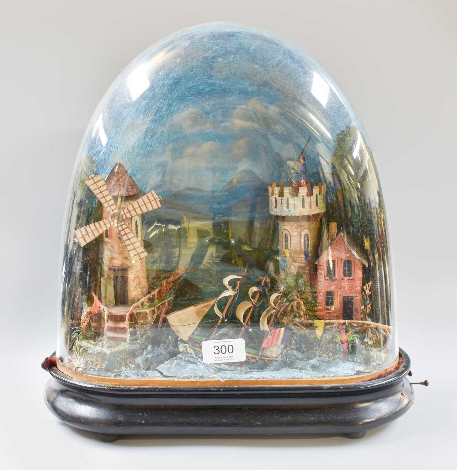 Lot 300 - A Victorian Diorama Under Glass Dome,...