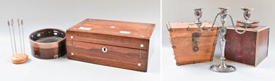 Lot 306 - A Victorian Fitted Rosweood Jewellery Box, a...