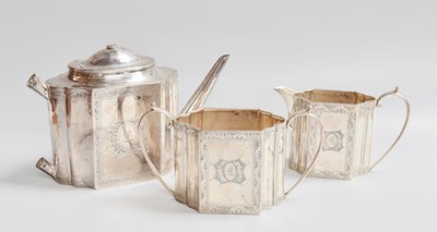 Lot 4 - A George III Silver Teapot, by George Smith...