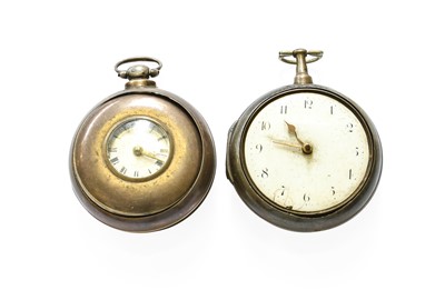 Lot 456 - Two Silver Pair Cased Verge Pocket Watches,...