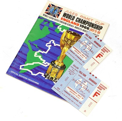 Lot 3092 - World Cup 1966 Two Tickets From Germany V Spain Semi Final