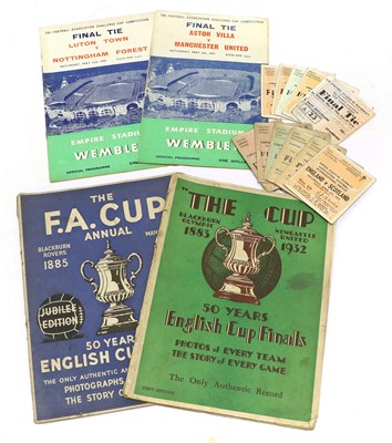 Lot 3072 - FA Cup Final Tickets And Programmes