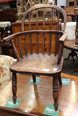 Lot 1333 - A Child's Elm Windsor Chair